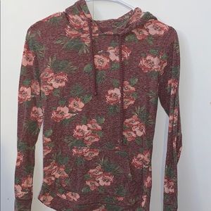 long sleeve pink floral top